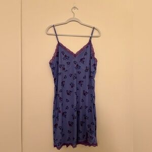 Women’s Sleevelesss Lace Trim Mesh Dress